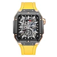 DYIZU Luxus-Uhrenarmband für Apple Watch 8 7 45 mm Stahlband für iWatch Series 8 7 45 mm Uhrenarmband mit Werkzeug
