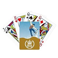 homeworld Winter Sport Skiing Jumping Illustration Royal Flush Poker Playing Card Game