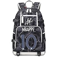 Soccer Player M-bappe Individualized Laser Mechanical Laptop Multifunction Backpack Travel Daypack Fans Bag (Grey Line - 1)
