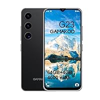 G23 Unlocked Cell Phone 64GB+4GB Dual SIM 6.52” 4000mAh Battery 4G Android Smartphone 13MP+8MP Camera (Black)