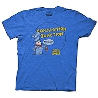 School House Rock Conjuction Junction Royal Blue Heather Adult T-Shirt Tee