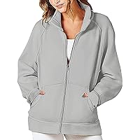 Girls' Fashion Sweatshirts Oversizeds Long Sleeve Zip Up Fashion Trendy Jackets Pullovers Comfy Clothes Hoodies