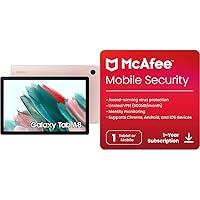 SAMSUNG Galaxy Tab A8 10.5” 32 GB Android Tablet [Pink Gold] and McAfee Mobile Security Software [Download]