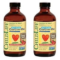 Child Life Cod Liver Oil, Glass Bottle, 8-Ounce (Pack of 2)