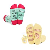 Zmart Funny Horse Gifts For Girls Cute Gifts For Kids Equestrian Gifts, Horse Socks For Girls Kids Horse Socks 7-10 Years