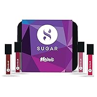 SUGAR Cosmetics Smudge Me Not Liquid Mini Lipstick Gift Set (Nude)