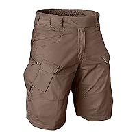 Mens Tactical Shorts,Solid Knee Length Military Combat Shorts Waterproof Ripstop Multi-Pockets Flexible Trunks