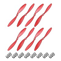uxcell RC Propeller CW CCW 9047 9 x 4.7 Inch Double Fixed Wing Nylon Red 4 Pairs with Adapter Rings