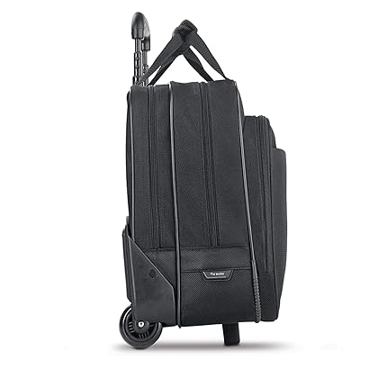 Solo New York Empire Rolling Laptop Bag. Rolling Briefcase for Women and Men. Fits Up to 17.3 Inch Laptop - Black, (CLS910-4)