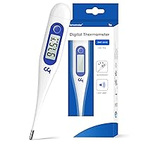 Thermometer for Adults, Oral Thermometer for Fever, Thermometer with Fever Alert, Memory Recall, C/F Switchable, Rectum Armpit Reading Thermometer for Whole Family (Klein Blue)