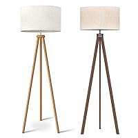 LEPOWER Wood Tripod Floor Lamp, Modern Design Studying Light for Living Room, Bedroom, Office