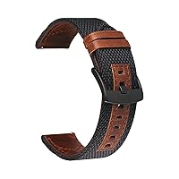 Leather Strap for Huawei GT 2 GT2 Pro 42 46mm Wrist Strap Replacement Bracelet Compatible with Most Watches with 20MM 22MM Straps (Color : Black, Size : 20mm Universal)