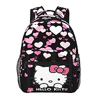 Cartoon Backpack For Girls School Large Capacity School Bag Cute Light Backpack School Opening Gift-Black