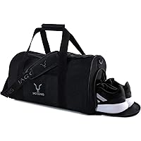 JAG Sports Bag with Shoe Compartment Backpack - Sports Bags for Gym Accessories Duffle Bag for Travel Fitness Cycling Riding & Swimming Bag Women & Men, Black, Duffel Bag