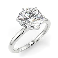 3CT Round Colorless Moissanite Engagement Ring Wedding Bridal Ring Set Eternity Antique Vintage Solitaire Hidden Halo Dainty Statement Minimalist Promise Anniversary Ring Gift Her