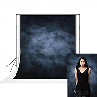 5x7ft Pro Microfiber Blue Portrait Backdrop with Lighteffects and Texture Added Abstract Blue Photography Background for Headshot Photo Studio Props
