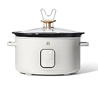 Beautiful 6 Qt Programmable Slow Cooker, Black Sesame by Drew Barrymore (White Icing)