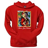 Old Glory Jerry Garcia - Christmas Pullover Hoodie - 2X-Large Red