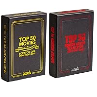 Movie Fan Bundle, Top 50 Movies + Top 50 Horror Movies Sctatch Off Decks. Complete The Challenge and Take Movie Nights to The Next Level!