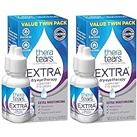 TheraTears Extra Dry Eye Therapy Lubricating Eye Drops for Dry Eyes, 0.5 fl oz Bottle, 2 Count(Pack of 2)