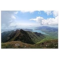Jigsaw Puzzles 1000 Pieces for Adult Aerial View Kau NGA Dog Teeth Range shooted from Lantau Peak Hong Kong Puzzle Game for Family Wooden Puzzle Toy Educational Games Puzzles for Home Decor
