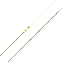 Bling Jewelry Basic Simple Ultra Thin 1MM Nickel-Free Gold Plated .925 Sterling Silver Box Chain Necklace For Women Teen Made in Italy 14 16 18 20 Inch