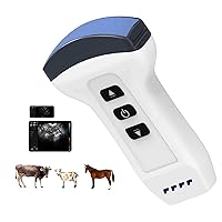 Wireless Color Doppler Ultrasound Machine 3.5MHZ Convex Probe, Wireless Ultrasound Machine for Android and iOS, Handheld Ultrasound Scanner for Pig, Cow, Dog, Sheep