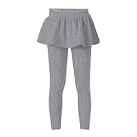 Girls Leggings Tutu Skirt Pants Kids Cotton Footless Tights 2 12 Years Regular Solid Skirt Pants Toddler Pants