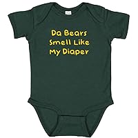 Packers Da Bears Smell Like My Diaper Funny Parents Gift Fan Baby Bodysuit