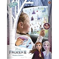 Disney Frozen II Window Stickers with Over 70 Static Stickers and a Landscape Scene by Anna & Elsa