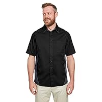 Tall Flash IL Colorblock Short Sleeve Shirt (M586T) Black/DK Charcl, XLT
