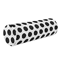 Black Scandinavian Dots Contemporary Outdoor Bolster Pillow Cervical Neck Roll Pillow Small Round Pillow Insert Foam Cylinders Pillow Neck
