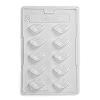Cacao Pack of 5 Lips Chocolate Mould 10 Cavity, PVC, 17 x 26 x 2.1 cm