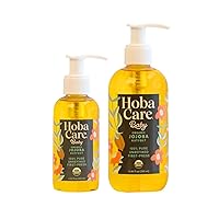 Baby Organic Jojoba Oil - 100% Pure Jojoba Oil, Unrefined Cold Pressed for Skin & Scalp - Moisturizing Body Oil for Dry Skin, Natural Hair Oil for Women, Kids & Babies 8.45 oz + 4.22 oz