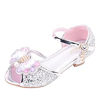 Jelly Sandals for Girls Children Shoes With Diamond Shiny Sandals Princess Shoes Bow High Baby Sandals for Girls Size 5