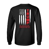 Patriotic American Flag Trump Flag Long Sleeve T-Shirt