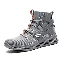 Work Safety Steel Toe Boots for Men and Women Lightweight Breathable Industrial & Construction Shoes