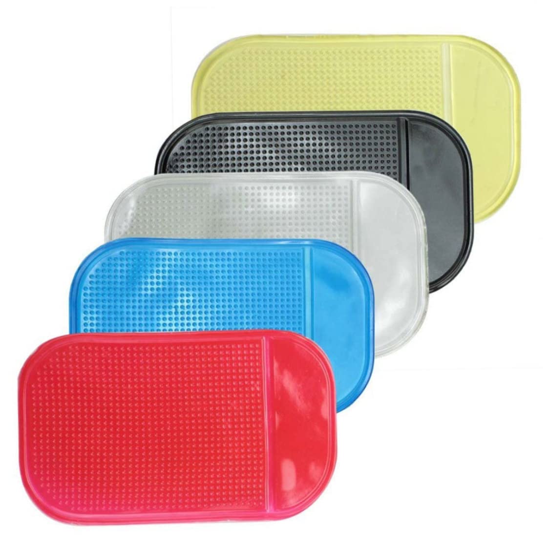 Non Slip Mat Dashboard Sticky Pad Car Non-Slip Grip Mat Silicone Dash Pad for Cell Phone 5Pcs