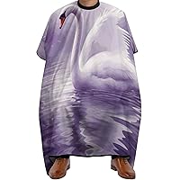 Romantic Swan Lake Barber Cape Adult Haircut Cape Hairdressing Apron for Home Salon Barbershop
