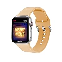 for Apple Watch Band 38mm 42mm 44mm 40mm Sport Silicone Bracelet Whatchband Accessories (Color : Walnut, Size : 42mm-44mm)