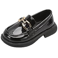 WUIWUIYUToddlers Girls Loafers Oxford Flats Casual Moccasins Slip-On School Uniform Walking Boat Dress Shoes
