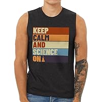 Keep Calm and Science on Jersey Muscle Tank - Gifts for Him - Chemistry Themed Gift