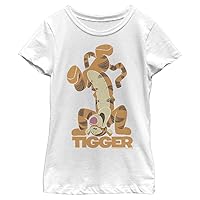 Disney Winnie The Pooh Tigger Bounce Girl's Solid Crew Tee