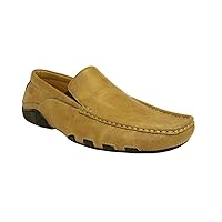 Coronado Men Casual Shoe MOC-2 Driving Moccasin with Stitched Toe Sand