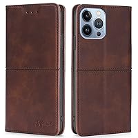 Wallet Folio Case for Blackview A90, Premium PU Leather Slim Fit Cover for Blackview A90, 2 Card Slots, Exact Cutouts, Deep Brown