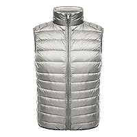 Men's Puffer Vest Windproof Winter Outdoor Zipper Sleeveless Warm Puffey Jacket Lightweight Packable Puffer Vest