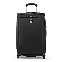 Travelpro Crew Classic Lightweight Softside Expandable Carry on Luggage, 2 Wheel Upright Rollaboard Suitcase, Men and Women, Carry On 22-Inch, Black