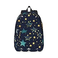 Stars Eastern Stars Print Laptop Backpack For Women Travel Canvas Bookbag For Men Outdoor Fashion Casual Daypack