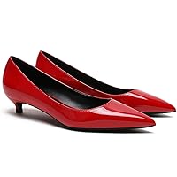 BIGTREE Low Heel Shoes for Women Closed Toe Ballroom Dance Pump Shoes