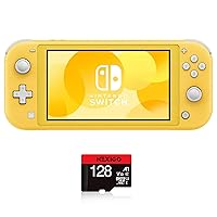 2020 Switch Lite Console Family Christmas Holiday Bundle - Yellow, 5.5